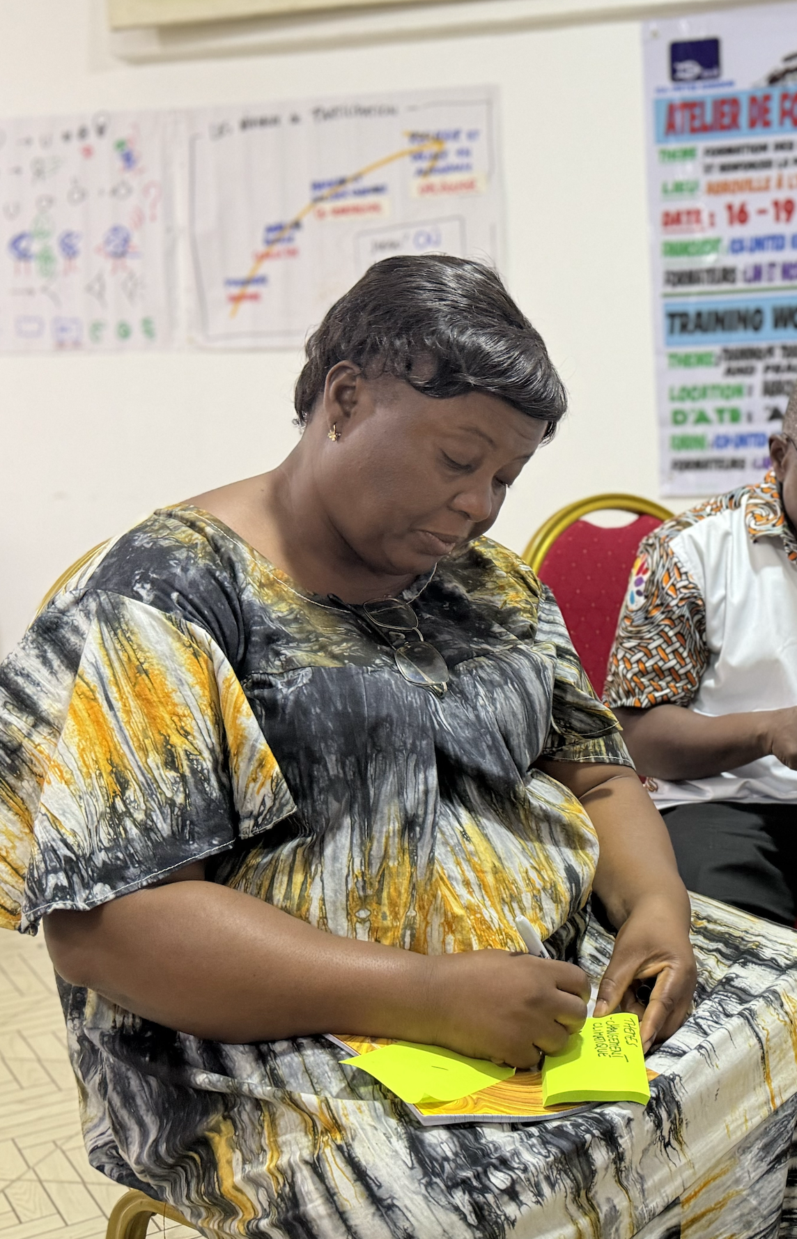 Participante en formation ToP — ICA Côte d'Ivoire